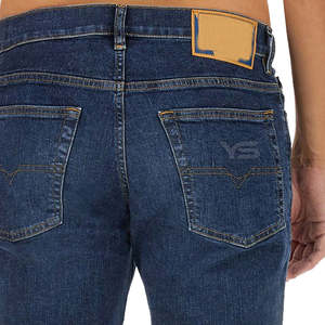 Jeans en denim respirant à boutons classiques pour homme, coupe régulière, confortable, avec logo de marque personnalisé et option multicolore - Product Image 5