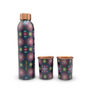 ภาชนะใส่เครื่องดื่มเล่นโยคะขวดทองแดงดีไซน์กันการรั่วและกันสิ่งสกปรก - Product Image 2