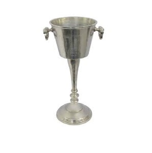 Grand refroidisseur à vin dernier cri fabriqué à la main seau à glace en aluminium coulé doré avec logo personnalisé refroidisseur à champagne personnalisable - Product Image 4