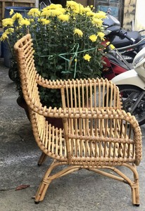 เก้าอี้หวายทำจากไม้ธรรมชาติเฟอร์นิเจอร์บ้านของตกแต่งห้องนั่งเล่นสินค้าแฮนด์เมดสไตล์ยุโรปเวียดนาม - Product Image 4