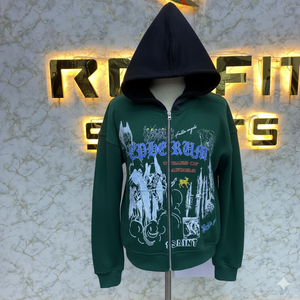 Marque privée Logo personnalisé Sweat à capuche zippé le plus demandé Puff Imprimé fabriqué en usine Sweats à capuche à bas prix pour hommes Sweats à capuche pour hommes - Product Image 1