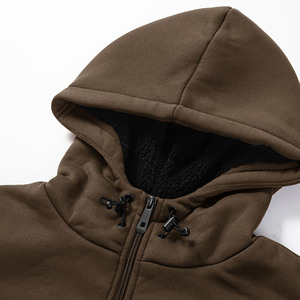 Sweat-shirts pour hommes avec designs personnalisés, impression en relief du logo, sweat-shirt surdimensionné de qualité supérieure, fermeture éclair intégrale, coton, sweat-shirts vierges pour hommes - Product Image 3