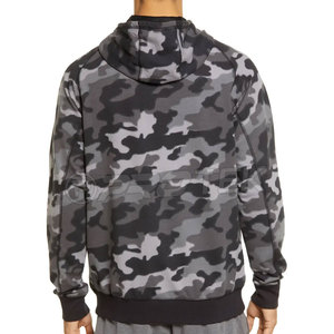 Vente en gros Pull à capuche surdimensionné avec impression camouflage gris Manteau d'hiver Sweats à capuche pour hommes Design à motif solide - Product Image 3