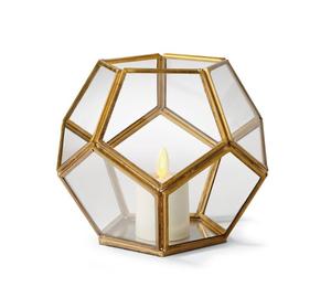 Lanterne en métal doré personnalisé avec bougie votive en verre et fer pour la décoration de la maison prix de gros pour Noël - Product Image 6