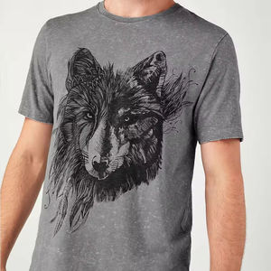 Camiseta de algodón retro lavada con ácido impresa con logotipo personalizado para hombre 100% poliéster peinado/algodón 230 gramos camiseta de gran tamaño - Product Image 3