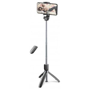Selfie Stick Freedom Negro - Monopié de Aluminio para Teléfono, Smartphone y Cámara con Control Remoto y Función de Luz para Grabación y Transmisión en Vivo - Product Image 1