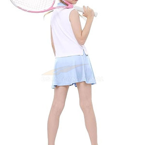 Uniforme de tennis avec logo personnalisé pour femmes et filles Ensemble de débardeurs sans manches avec jupe et jupe Ensemble de sport respirant Uniformes de tennis - Product Image 4