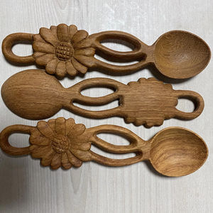 ชุดช้อนไม้วอลนัทเครื่องใช้ในครัวสำหรับซุปและชาอุปกรณ์บนโต๊ะอาหารสำหรับกาแฟและชา - Product Image 1