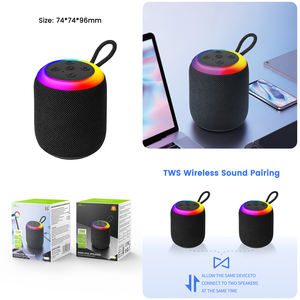 Home Digitalome-Altavoz portátil con batería LED RGB con iluminación RGB y micrófono para comunicación - Product Image 5