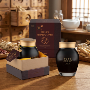 Extrait liquide de racine de ginseng coréen, complément alimentaire, conditionnement cadeau en verre, qualité alimentaire, supplément oral, extraction végétale - Product Image 1