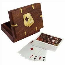 Handmade Wooden Playing <b>Card</b> <b>Storage</b> <b>Box</b> Decorative 2-Packet <b>Card</b> Holder - Product Image 4