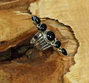 <b>Black</b> Onyx Sterling Silver <b>Women</b> <b>Ring</b> gift for her - Product Image 2