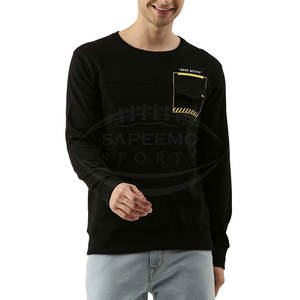 Men Winter Loose Nonwoven Fleece Solid Sweatshirt Soft Touch Fabric Breathable Eco-Friendly Customizable <b>Travel</b> Streetwear - Product Image 1