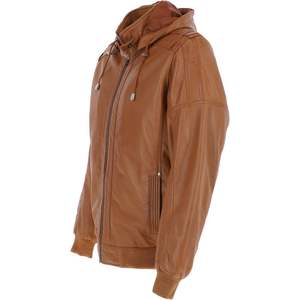 Veste en cuir à la mode pour hommes au meilleur prix sur mesure avec col montant coupe-vent et respirante de haute qualité fabriquée au Pakistan - Product Image 2