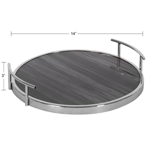 Plateau décoratif en métal antique noir naturel pour la maison, le salon, l'hôtel, les fêtes, les restaurants, la célébration du Ramadan, fabriqué en métal - Product Image 5