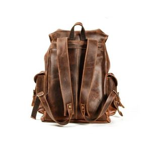 OEM Sac à dos en cuir unisexe léger et imperméable Conception personnalisée en cuir véritable Nouveau style pour une utilisation en extérieur Demande du client - Product Image 2