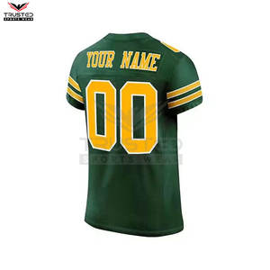 Maillot de football américain personnalisé à la mode pour hommes, manches courtes, respirant, antibactérien, séchage rapide, avec option de taille supérieure imprimée - Product Image 3