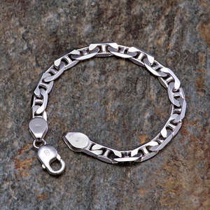 NOVAMART Fine 92.5 Sterling Silver Bracelet 8 Inch 18gm Anti-Tarnish Fine Charm Gift <b>for</b> <b>Men</b> & Boys Wholesale Export - Product Image 2