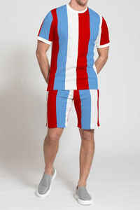 Conjuntos cortos de ropa de calle de dos piezas de estilo superior para hombres Conjuntos gemelos de ajuste regular personalizados completos para adultos Tamaño en precio asequible - Product Image 4