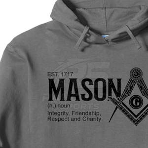 Sudadera Masónica Informal de Manga Larga para Hombre, Sudadera con Capucha y Logotipo Masónico, Sudadera con Capucha de Francmasonería para Hombre - Product Image 5