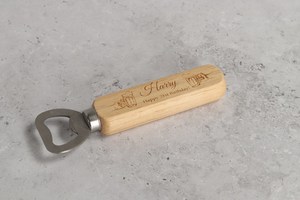Abrebotellas personalizado con mango de madera Abrebotellas de favor de boda a bajo precio - Product Image 3