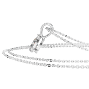 Elegant <b>14K</b> Solid <b>Gold</b> Pear Cut Moissanite Link <b>Chain</b> Pendant Necklace Luxury Solitaire Jewelry Party Wholesale Supplier - Product Image 2