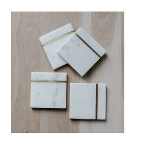 Posavasos de piedra gris sostenible Artesanías Taza de café Posavasos de mármol de alta calidad Venta superventas - Product Image 5