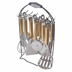 Набор кухонных принадлежностей премиум-класса из 13 предметов для дома, набор кухонных инструментов из 13 предметов для ежедневного использования, материал — нержавеющая сталь - Product Image 1