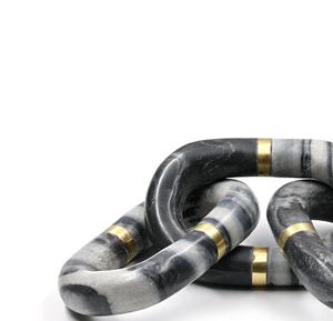 โซ่ตกแต่งหินอ่อนดำพรีเมียม พร้อมลายทองเหลือง สำหรับตกแต่งบ้านและสวนอย่างมีศิลปะ ผลิตในอินเดีย จำหน่ายราคาส่ง - Product Image 2