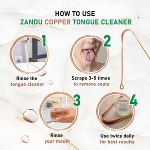 เครื่องทำความสะอาดลิ้นทำจากทองแดงบริสุทธิ์จาก100% สำหรับทำความสะอาดช่องปากที่ขูดลิ้นทำจากทองแดงเพื่อลมหายใจที่สดชื่น - Product Image 4