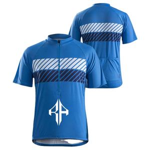 Venta al por mayor de camisetas de ciclismo sublimación para hombre con media cremallera 100% material de poliéster logotipo personalizado de alta calidad premium para hombre - Product Image 1