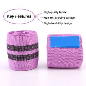 Vente en gros Meilleur ensemble de bandes de résistance en tissu antidérapant en nylon pour l'entraînement de yoga à domicile pour femme - Product Image 3