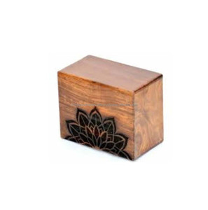 Urnes funéraires en bois de style arabe, urnes de crémation en gros, dernière qualité, design artisanal, urne pour adulte, monument funéraire - Product Image 4