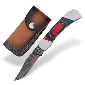 Damascus Folding <b>Knife</b> Industrial Grade 7-Inch Easy Carry Handmade <b>Pocket</b> <b>EDC</b> Hunting Camping OEM ODM Supported - Product Image 1