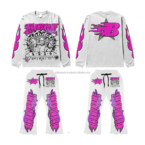 Survêtement coton 2 pièces ensemble femmes survêtement deux pièces pantalons ensembles femmes Joggers empilé survêtement haute qualité Street Wear - Product Image 1