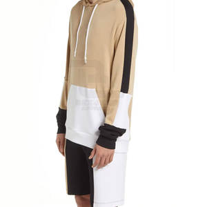 Conjunto de pantalones cortos con capucha para hombre de algodón 100% al por mayor diseño personalizado transpirable patrón sólido chándales para correr de invierno opciones de talla grande - Product Image 2