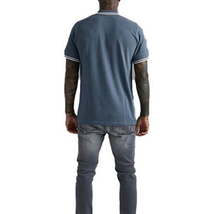 Vente en gros de polo en coton piqué de haute qualité pour homme avec boutons actifs, polo imprimé de couleur différente avec col - Product Image 6