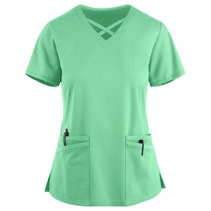 Women's Washable Two Piece Scrub Suit V Neck <b>Top</b> Jogger <b>Trousers</b> Doctor Nurse Dental Veterinary Workwear Uniform Scrub <b>Sets</b> OEM - Product Image 3