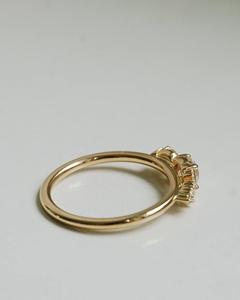 Round Cut CZ <b>Vintage</b> Cluster Engagement Ring 4mm Yellow Gold Plated Fine Wedding Jewelry For Women Factory Wholesale Supply - Product Image 2