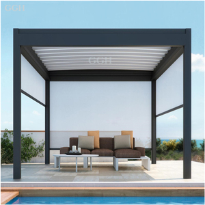 KAKADU Piscina al aire libre Pérgola Baivilla Louvre Pérgola Sistemas <span class=keywords><strong>con</strong></span> ventanas y persianas Aluminio Acrílico - Product Image 1