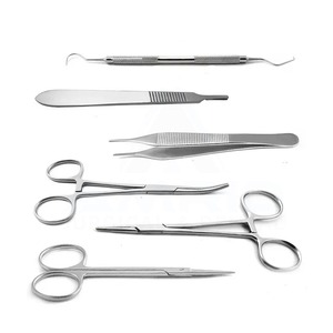 Kit de herramientas de examen básico de cirugía menor quirúrgica de acero inoxidable Dental, Kit de herramientas veterinarias - Product Image 1