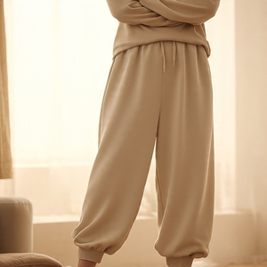 Women's Heavyweight Oversize Sweatpants Loose Fit <b>Jogging</b> Running Pajama with High Drawstring Waist and Winter Style - Product Image 6