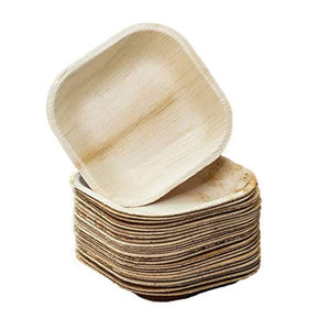 Assiettes carrées en feuille de palmier Areca biodégradable Fournisseur de vaisselle écologique durable à bon prix - Product Image 3