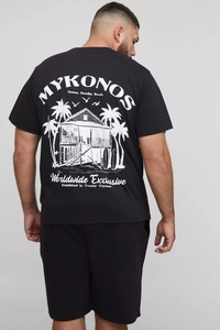 Chándales cortos de gran tamaño con estampado personalizado para hombre, ropa informal transpirable de primera calidad, chándales para hombre - Product Image 3