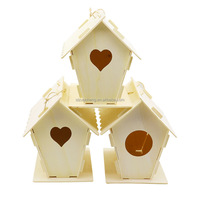 EN STOCK Kit de maisons d'oiseaux en bois pour enfants avec bandes de peinture, kit de bricolage pour construire et peindre des nichoirs, ensemble de jouets à dessiner