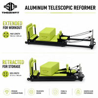 Plateforme de saut télescopique professionnelle en aluminium pour Pilates Reformer, avec ressorts silencieux, pour entraînement du tronc, utilisation à domicile ou en studio, portable