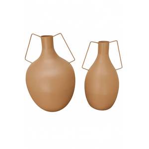 Ensemble de vases de luxe jaune-orange mat, vase de table décoratif géométrique abstrait, vase à anneau unique pour l'intérieur moderne - Product Image 5