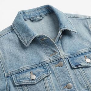 Veste en jean pour femme de couleur unie personnalisée, vêtements de rue, qualité tendance, décontractée, vêtements d'extérieur, manteau, design moderne - Product Image 4