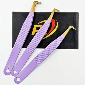 Pinzas para Pestañas Dobles Mega Lashes, Precio al por Mayor, Ecológicas, Personalizables, Recubiertas de Color, Acero Inoxidable, Antiestáticas, Resistentes - Product Image 5