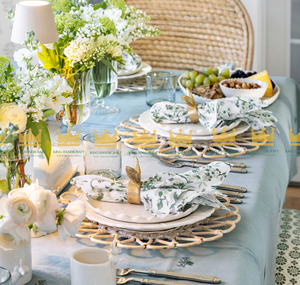 High Quality Eco-friendly round Rattan <b>Placemats</b> <b>Table</b> Chargers and Plates <b>for</b> Weddings and Parties Hot Sale - Product Image 1
